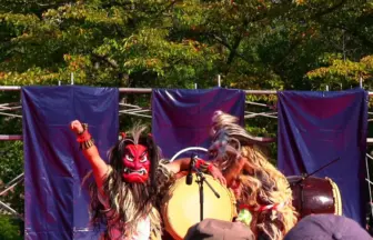 国営みちのく杜の湖畔公園 なまはげ郷神楽 なまはげ太鼓演奏 2012