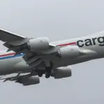 小松空港 カーゴルックス航空 最新鋭ジャンボ貨物機 ボーイング747-8F