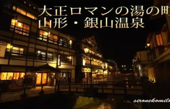 夜の銀山温泉 大正ロマン漂うノスタルジックな湯の街風景
