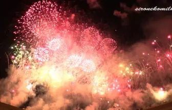 2014年 男鹿日本海花火 フィナーレ「なまはげスターマイン市民号」とアンコール花火