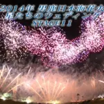 男鹿日本海花火 2014 男鹿の女花火 400mワイドスターマイン