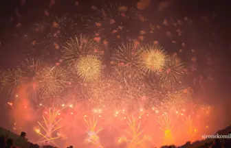 4K UHD 2016年 赤川花火大会【感動日本一のエンディング花火】希望の光 二尺玉打上