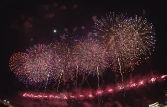 【花火 HD】2015年 長野えびす講煙火大会 八号玉200連発 特大ワイドスターマイン