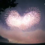 2015年 いわせ悠久まつり花火大会 フィナーレ 音楽創作花火「春夏秋冬」~ファンタジーワールド~