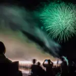 4K UHD 2017年 本荘川まつり花火大会 3号玉ワイド連発～ナイアガラデラックススターマイン