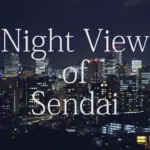 4K UHD 仙台城跡(青葉城址) から眺める仙台市街地の美しい夜景