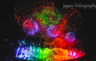 8K HDR 2017年 神明の花火大会 虹色に彩られる圧巻のグランドフィナーレ